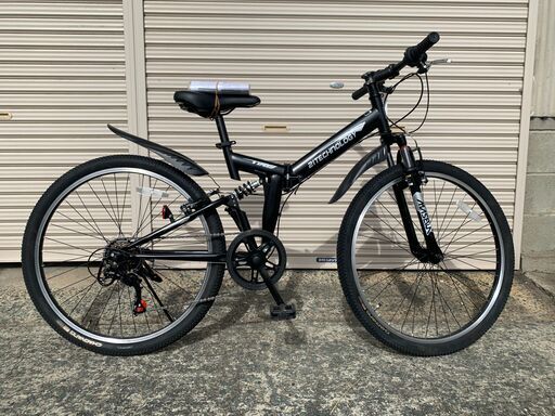 新品★未使用　マウンテンバイク　折りたたみ　26インチ　マットブラック