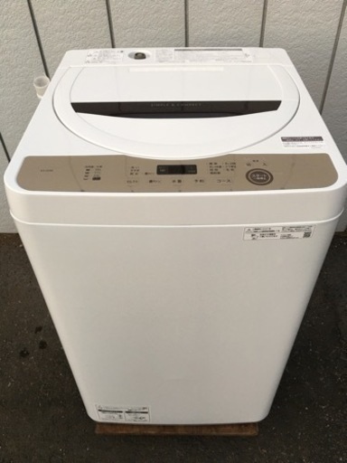 新品同様■2021年製 シャープ 全自動洗濯機 6.0kg ES-GE6E-T■SHARP 風乾燥3.0kg付き