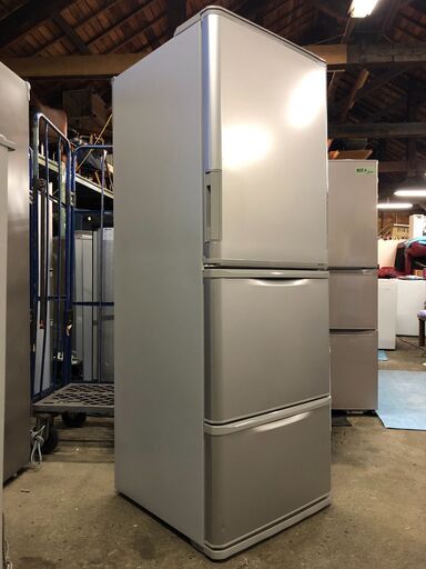 人気激安 ☆2018年製　SHARP　3ドアノンフロン冷凍冷蔵庫　350L　シルバー　SJ-W351D-S　どっちもドア　両開き　シャープ 冷蔵庫