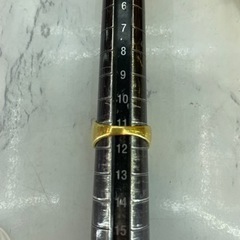 中古品】k18 デザインリング 11号 4.5g［200］