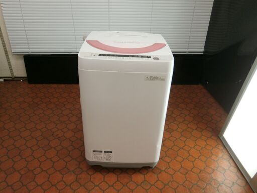 ID 985099　洗濯機シャープ6.0Kg　２０１４年製　ES-GE60P　へこみ有