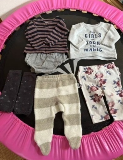 女の子秋冬ベビー服4着セット60 70 チャンリー 藤が丘の子供用品の中古あげます 譲ります ジモティーで不用品の処分