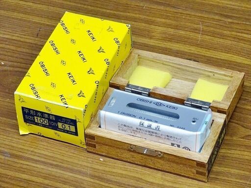 山口)下松市より　【未使用品】 大菱計器 平型水平器 (工作用) AD103 呼び寸法100 感度0.1mm/m BIZHL07H