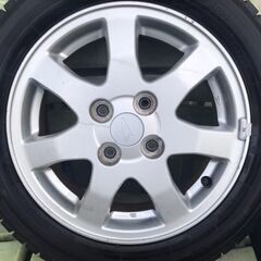 ダイハツ純正ホイルスタッドレスタイヤ4本セット155/65/14、取り付け料金こみで18000円