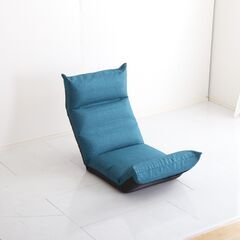 日本製【新品未使用】　ポケットコイル搭載の座椅子　ブルー色