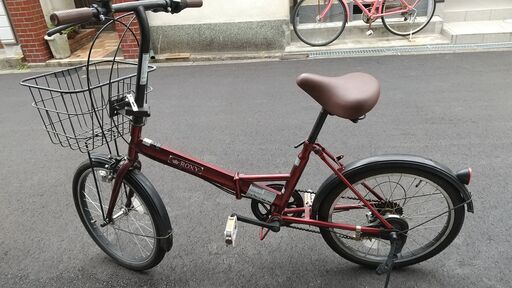 手渡しのみ、税込8,900円、HIATE　20インチ、外装6段変速、前カゴ付きの折畳み中古自転車、自転車出張修理店グッドサイクルが出品 無料配達地域あり、税込8,900円、折畳み20インチ、外装6段変速、前カゴ、