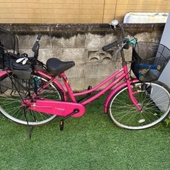 【ネット決済】ピンク色の自転車　26インチ