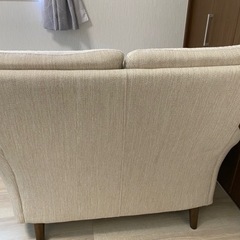 【商談中】※スツール付へ変更　ニトリ　布張りソファ　コウテイ　２人掛け　
