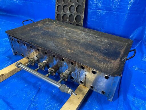【中古】業務用 LPガス グリドル 鉄板2種類あり W790 D400(+150バーナー部分）H180