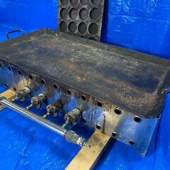 【中古】業務用 LPガス グリドル 鉄板2種類あり W790 D400(+150バーナー部分）H180