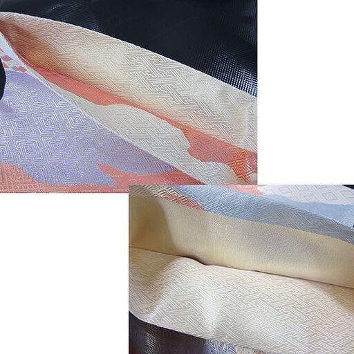 佐賀錦 袋帯 六通帯 帯芯なし 共箱付き 約450㎝ 幅31