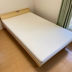 IRIS ベッドフレーム セミダブル + イケア IKEA マー...