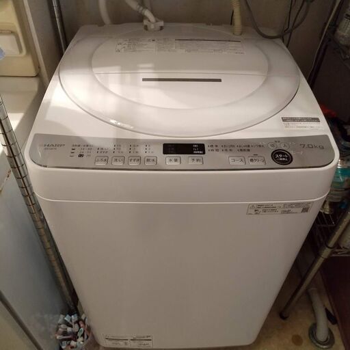シャープSHARP ES-GE7E全自動洗濯機7.0kg 穴無し槽 2021年製 ...