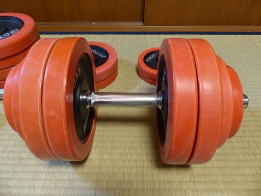 IROTEC(アイロテック) ラバー ダンベル 60KG セット (片手30kg×2個