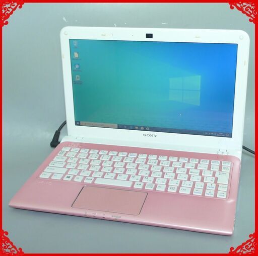 中古美品 ピンク ノートパソコン 高速SSD 11.6型 SONY ソニー SVE11129CJP AMD 4GB 無線 WiFi Bluetooth webカメラ Windows10 Office