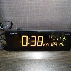 セイコークロック DL205K 置き時計 黒 
