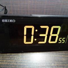 セイコークロック DL205K 置き時計 黒  - 枚方市