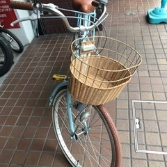 22インチ　内装３段変速　ライト　かご付き　子供用自転車　水色 - 自転車