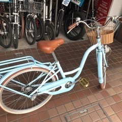 22インチ　内装３段変速　ライト　かご付き　子供用自転車　水色 - 京都市