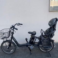 電動自転車　前かご、子供乗せ椅子付き　３人乗り可　ギュットアニーズ