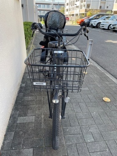 電動自転車　前かご、子供乗せ椅子付き　３人乗り可　ギュットアニーズ