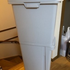 縦型二段ゴミ箱(キャスター付き)