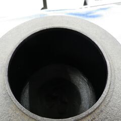 茶道具 菊地政光作 茶釜 筒型 竹紋 鉄製 西岡店