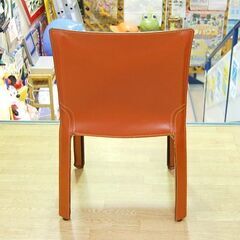 カッシーナ 412 キャブ アームレスチェア 赤茶 マリオ・ベリーニ キャブチェア 総革張り 本革 CAB Cassina 札幌市 札幌市 清田区 平岡
