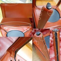 カッシーナ 412 キャブ アームレスチェア 赤茶 マリオ・ベリーニ キャブチェア 総革張り 本革 CAB Cassina 札幌市 札幌市 清田区 平岡