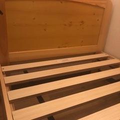 シングルベッド ベッドフレーム ニトリ 木製 マットレス付き 差...