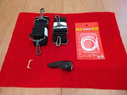 （お相手決まりました）本皮　三線セット　ケース付き お相手決まりました）本皮 三線セット ケース付き