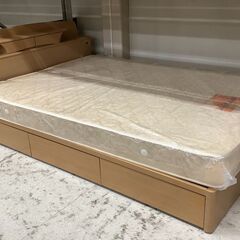ダブルベッド 宮付き 引き出し付き NA【ユーズドユーズ名古屋天白店 