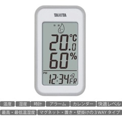 【ネット決済】【新品】タニタ　温湿度計　時計　アラーム　温度計