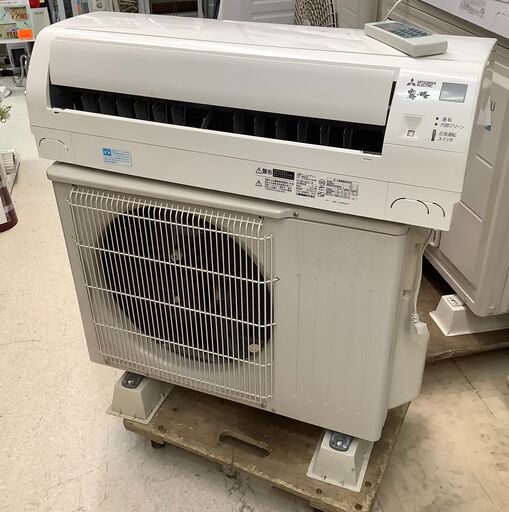 【基本工事費込み！】MITSUBISHI/三菱 ルームエアコン 2.2kW 6～8畳用 2018年製 MSZ-GE2217-W 冷房/暖房 室外機・リモコン付 100V【ユーズドユーズ名古屋天白店】J1187