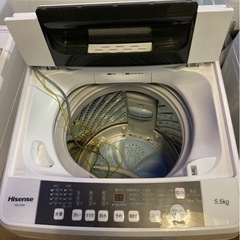 ②Hisense 全自動電気洗濯機　HW-T55A[2017年製...