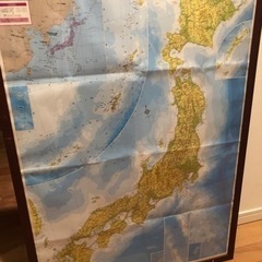 【ネット決済】世界地図と日本地図　額付きセット