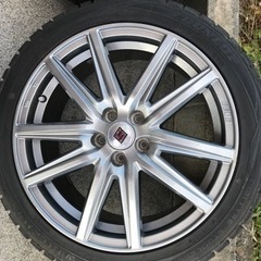 【ネット決済・配送可】215/45R17スタッドレスアルミセット...