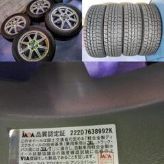 冬 ソリオ タフト 2019年【~95％富山 手渡しもOK】美品 4本 165/65R15 日本製 ダンロップ 中古 スタッドレス シボレー クルーズ バンディット