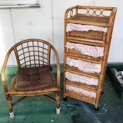 藤の棚and椅子のセット
