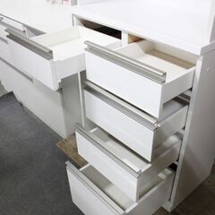 ニトリ 組み合わせキッチンボード リガーレ 幅80センチ ハイタイプ スリムタイプ 2019年製 NITORI 食器棚 中古家具 店頭引取歓迎 R4541)