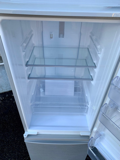 札幌市内配送無料 3ヶ月保証 美品 2019年製 シャープ 2ドア冷凍冷蔵庫 167L SJ-D17E-S 訳有品