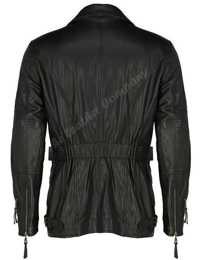 牛革ロングコート 本革 ロングコートジャケット Real Cow Leather Long Coat Jacket........