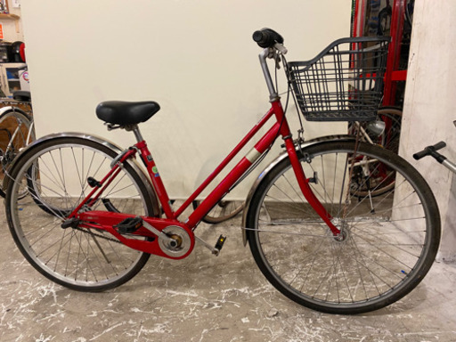27インチ maruishi 外装6段変速 ledオートライト付き レッド