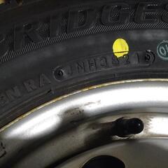 2021年製BSスタッドレス　W300 145/80R12 80/78N 新品スタッドレス中古スチールホイール組　軽トラ軽バス