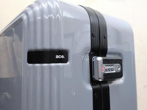 ace エース 87L スーツケース リップルF シルバーRipple-F 5.9kg 4輪 TSAロック ブレーキ付き ポリカーボネート
