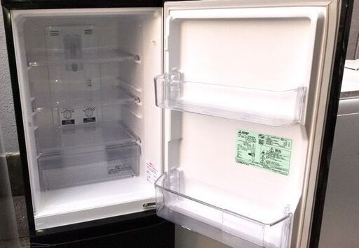 ☆中古 激安！！￥11,800！！＜目玉商品！＞MITSUBISHI　146㍑2ドア冷蔵庫　家電　2016年製　MR-P15EA-KK型　幅48cmｘ奥行60cmｘ高さ121cm　【BBK095】 ☆中古 激安！！￥11,800！！＜目玉商品！＞MITSUBISHI 146㍑2ドア