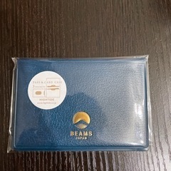 【新品未使用】Beams カードケース　パスケース(ネイビー)