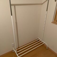 IKEA 衣料ハンガー　RIGGA 2セット & 自作テレビボー...