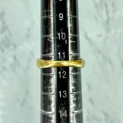 中古品】k18 デザインリング 11.5号 2.7g［205］