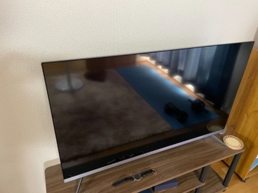 【取引中】TCL43型　薄型4K対応液晶テレビ(AndroidTV)　※TV台セット